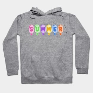 Summer: Bright pastel ice cream popsicles celebrate summer vacation Hoodie